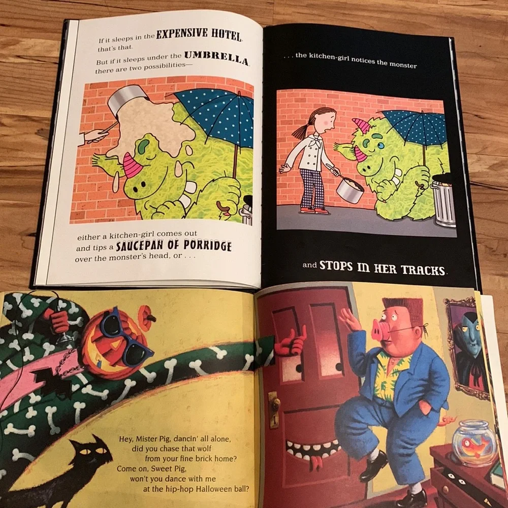 Lot of 2 books Halloween Monster themed children’s picture books kids fun story